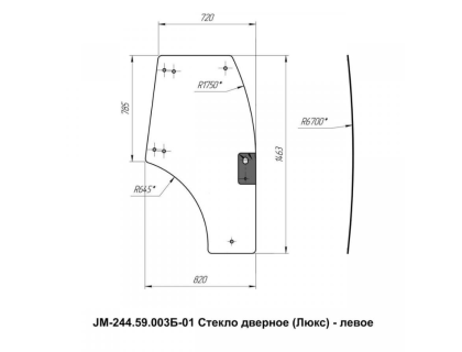 Стекло дверное левое кабинное JM-244 Kpl (Люкс)/JM-354 Стекло дверное левое кабинное JM-244 Kpl (Люкс)/JM-354